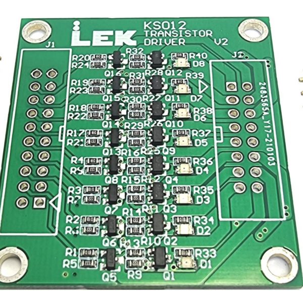 KS012 8-Channel Transistor Driver board — P/N-channel MOSFET array, top view
