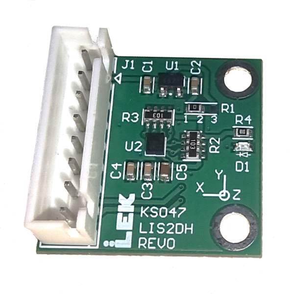 LIS2DH12 Accelerometer breakout board — component close-up